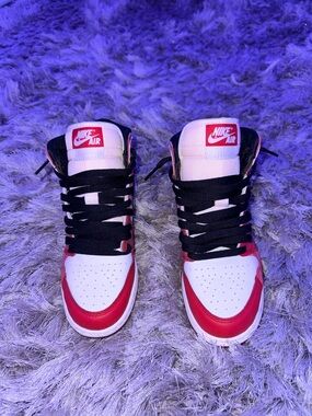Nike Air Red & White High Top Sneakers